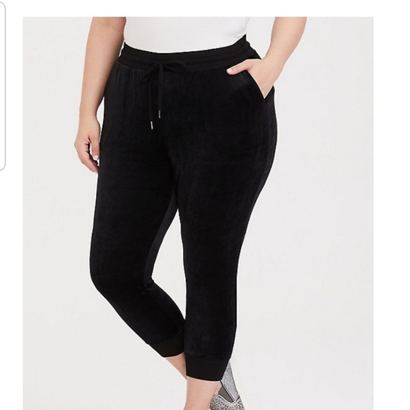 Black Velvet Hoodie and Jogger Set - Picture 4 of 6